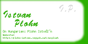 istvan plohn business card